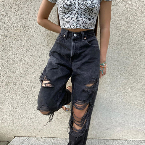 Ladies Jeans Ripped Holes Are Thinner Ladies Jeans Trousers Women Trousers - ROUTINE FASHION